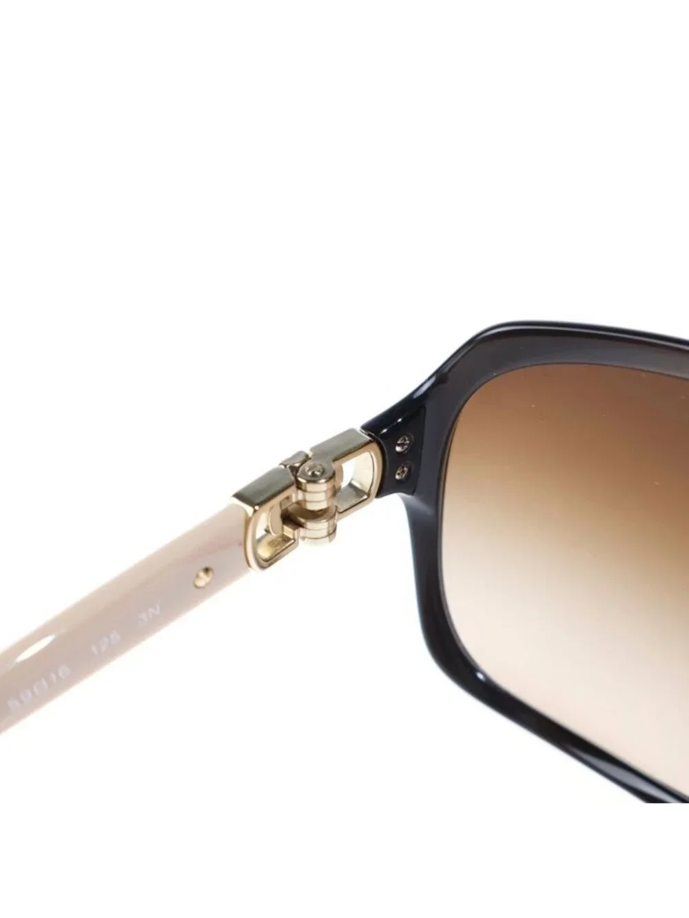 Bvlgari Rhinestone Square Frame Sunglasses Eyewear 59 16 Beige Brown